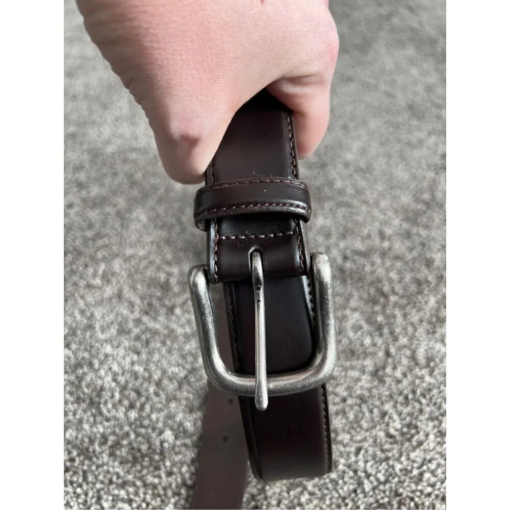 Thomas Bates size 44 Leather Money Belt with Zipper Pocket for Men | Genuine Lea